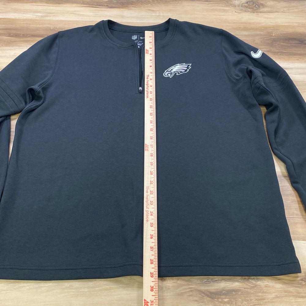 Nike NFL Philadelphia Eagles XL Dri-FIT Sideline Quarter Zip Pullover Black - Picture 4 of 8